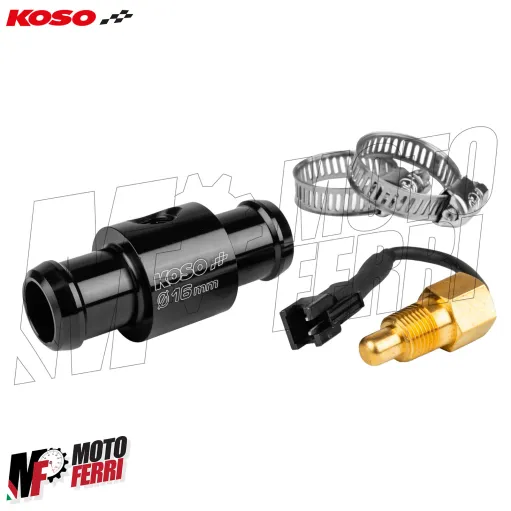 MF3414 Raccordo Tubo Acqua Koso Sensore Temperatura 16 mm con Adattatore