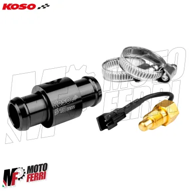 MF3414 Raccordo Tubo Acqua Koso Sensore Temperatura 18 mm con Adattatore