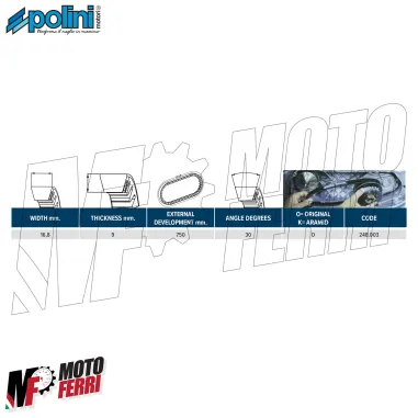 MF1905 Cinghia Polini Minarelli 50 2T F12 F15 Booster SR Aerox Nitro Neos 50 2T