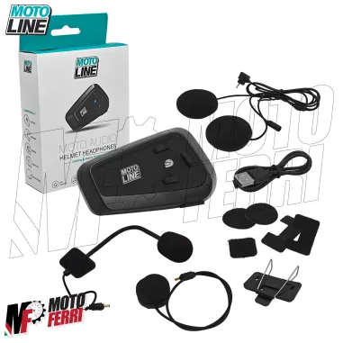 MF4663 Interfono MotoLine Bluetooth Casco Moto Scooter Jet Modulare