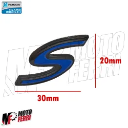 MF4662 Targetta S Logo Sport Blu Vespa GTS 50 125 250 300 Medley Beverly Liberty 2