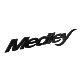 MF5374 Targetta Logo Adesivo Medley 125 150 200 Nero Opaco