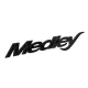 MF5374 Targetta Logo Adesivo Medley 125 150 200 Nero Opaco