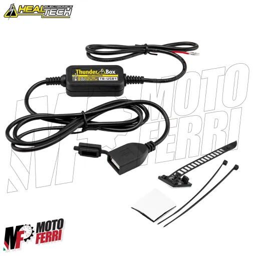 MF9834 Thunder Box HEALTECH USB Alimentazione 12V 16A Moto Scooter 1 Attacco
