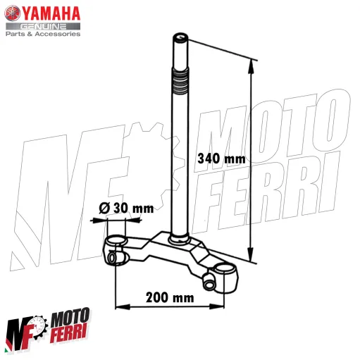 MF4682 Testa Croce Forcella Yamaha Aerox 50 2T da 2001 a 2012 Originale