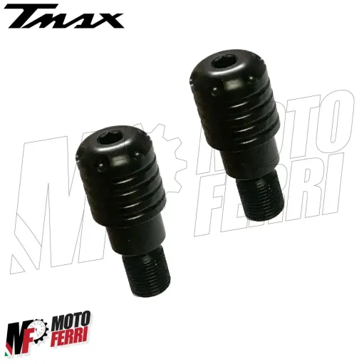 MF2477 Stabilizzatori Manubrio Manopole Nero Yamaha TMax 500 530 560 2001 / 2021