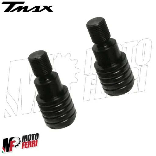 MF2477 Stabilizzatori Manubrio Manopole Nero Yamaha TMax 500 530 560 2001 / 2021