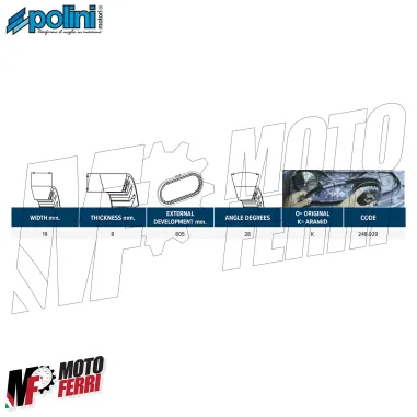 MF6824 Cinghia Variatore Polini Evo NRG MC3 MC2 POWER DD 50 2T in Aramid