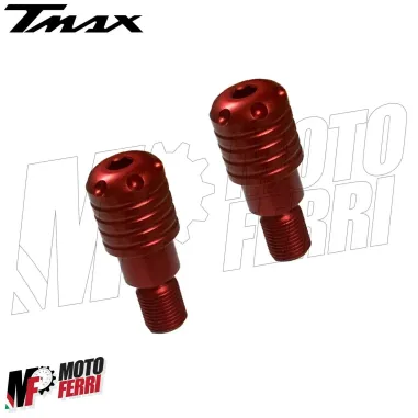 MF2479 Stabilizzatori Manubrio Manopole Rosso Yamaha TMax 500 530 560 2001/2021