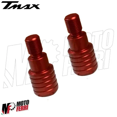 MF2479 Stabilizzatori Manubrio Manopole Rosso Yamaha TMax 500 530 560 2001/2021