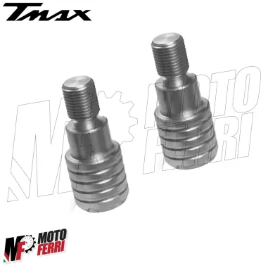 MF2480 Stabilizzatori Manubrio Manopole Silver Yamaha TMax 500 530 560 2001/2021