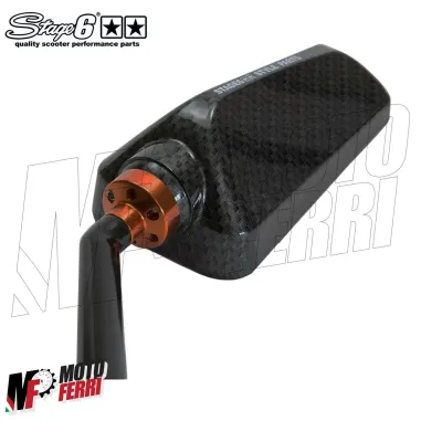 MF2484 Specchietto retrovisore sinistro STAGE6 F1 carbonio opaco universale