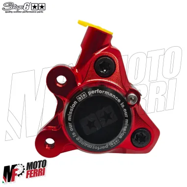 MF9860 Pinza Freno Anteriore CNC Stage6 Piaggio NRG MC3 MC2 DD DT 50 2T Rosso