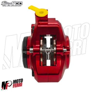 MF9860 Pinza Freno Anteriore CNC Stage6 Piaggio NRG MC3 MC2 DD DT 50 2T Rosso