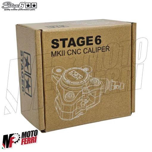 MF9860 Pinza Freno Anteriore CNC Stage6 Piaggio ZIP 50 2T Rosso
