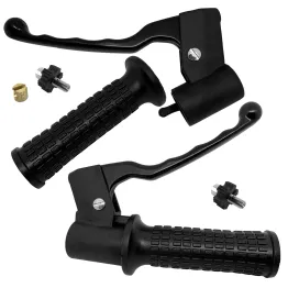 MF3845 Kit 2 Comando Nero in Ferro Destro Sinistro Gas Freno Domino Piaggio SI