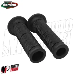 MF5096 Manopole Domino Corsa Racing Nero Universale Moto Honda Ducati Yamaha 2