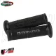 MF5096 Manopole Domino Corsa Racing Nero Universale Moto Honda Ducati Yamaha