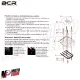 MF5371 Bauletto BCR 28 Litri Piastra e Schienalino Universale Scooter Nero