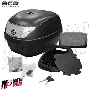 MF5371 Bauletto BCR 28 Litri Piastra e Schienalino Universale Scooter Nero