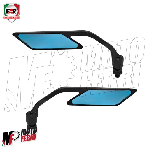 MF5896 Specchietti Retrovisori Ali FAR Universale Moto da Manubrio Naked Nero
