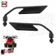 MF5896 Specchietti Retrovisori Ali FAR Universale Moto da Manubrio Naked Nero