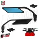 MF5896 Specchietti Retrovisori Ali FAR Universale Moto da Manubrio Naked Nero