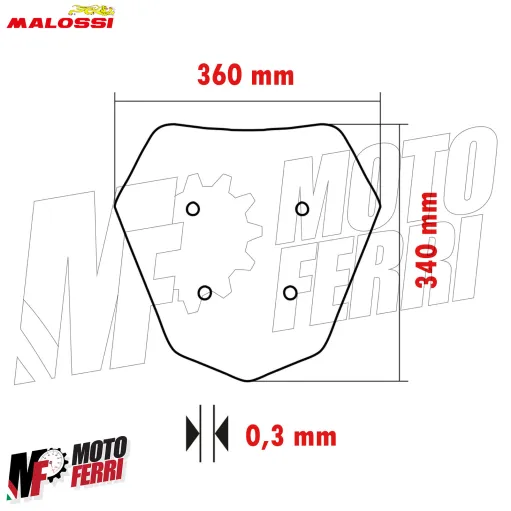 MF8851 Cupolino Malossi Sport Screen Fume' Scuro X-Max 125 300 2025 2026 E5+