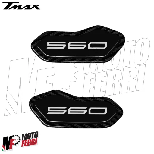 MF6855 Adesivi Tappi Specchietti Carena Resina 3D Yamaha TMax 560 2025 2026