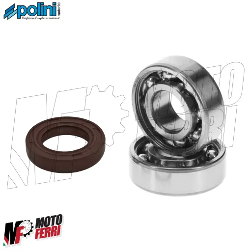 MF8245 Kit Polini Cuscinetti C4 Paraolio Carter Albero Motore Piaggio Si Ciao