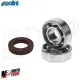 MF8245 Kit Polini Cuscinetti C4 Paraolio Carter Albero Motore Piaggio Si Ciao
