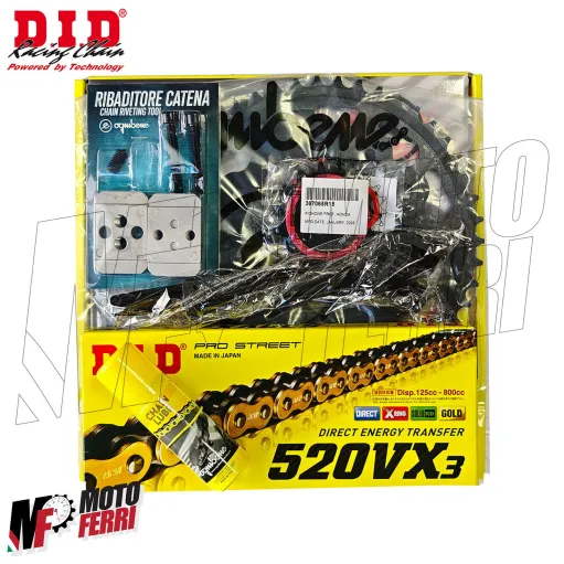 MF8836 Kit Trasmissione DID Yamaha MT-03 660 Corona 47 Pignone 15 da 2006 a 2012