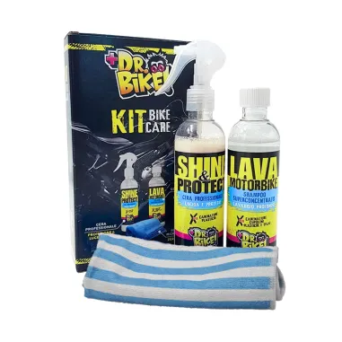 MF3538 Kit Pulizia Moto Scooter DR BIKE CARE Shampoo Cera Lucidante Panno