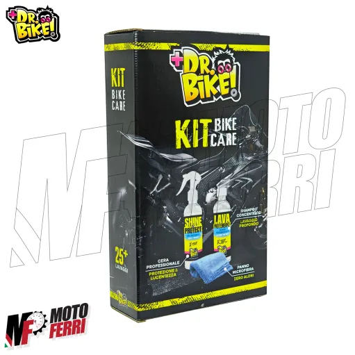 MF3538 Kit Pulizia Moto Scooter DR BIKE CARE Shampoo Cera Lucidante Panno