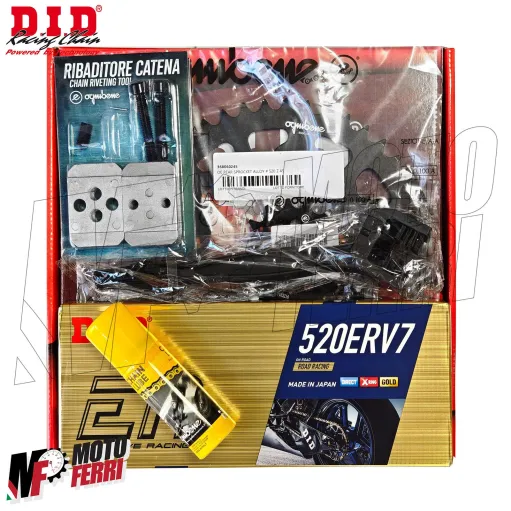MF9866 Kit Trasmissione DID GP Yamaha YZF R6 600 Corona Pignone da 2006 a 2024