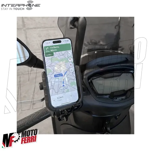 MF6899 Supporto Cellulare Smartphone Beverly 300 310 400 Specchietto Crab PRO