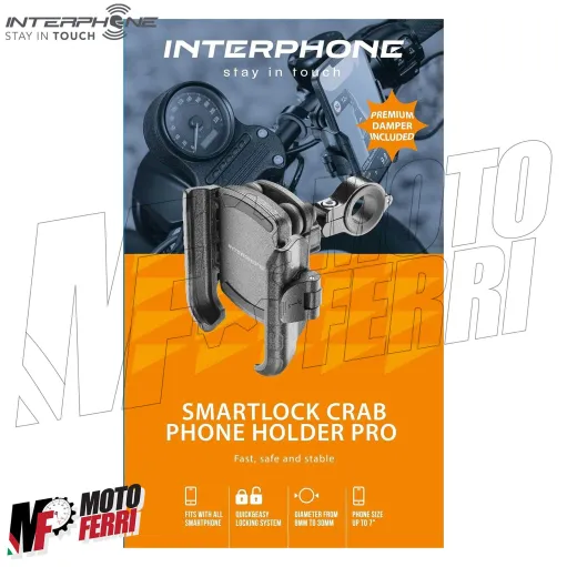 MF6899 Supporto Cellulare Smartphone Beverly 300 310 400 Specchietto Crab PRO