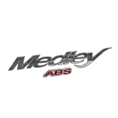 MF5374 Targetta Logo Adesivo Medley ABS 125 150 200 Cromato