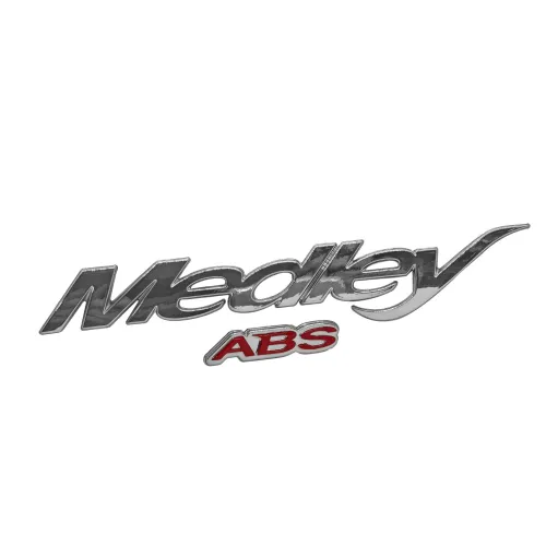 MF5374 Targetta Logo Adesivo Medley ABS 125 150 200 Cromato
