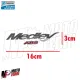 MF5374 Targetta Logo Adesivo Medley ABS 125 150 200 Cromato