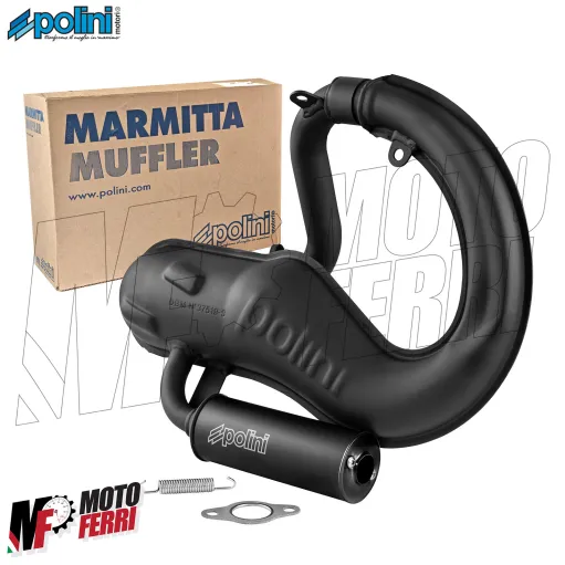 MF1012 Scarico Marmitta Polini Vespa 50 PK S XL HP Silenziatore in Alluminio