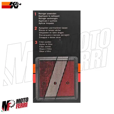 MF3006 Kit Pulizia Filtro Aria KN K&N Sport Sportivo Detergente Olio Moto Auto