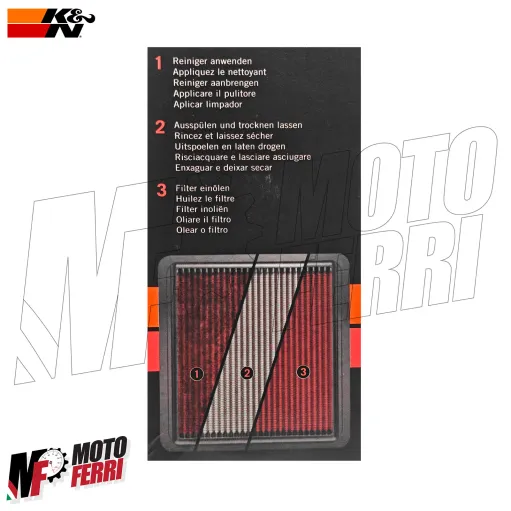 MF3006 Kit Pulizia Filtro Aria KN K&N Sport Sportivo Detergente Olio Moto Auto