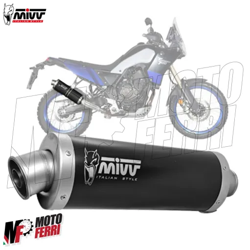 MF7080 Scarico Marmitta MIVV Oval Yamaha Tenere 700 - 2019 / 2026 Omologato Inox