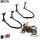 MF4795 Coppia Cavalletti Moto Alzamoto Anteriore Cono Posteriore a Forchetta BCR