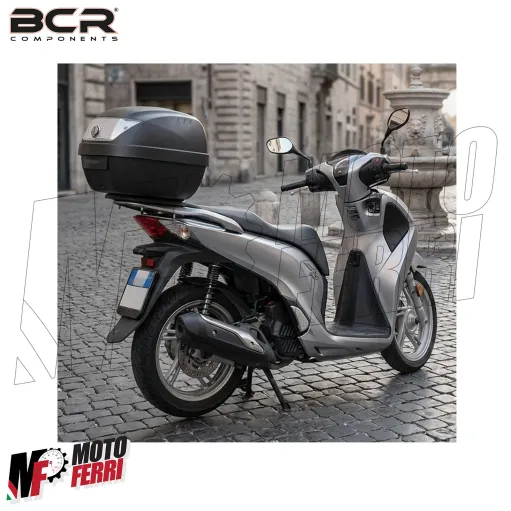 MF5371 Bauletto BCR 28 Litri Piastra e Schienalino Universale Scooter Nero