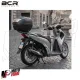 MF5371 Bauletto BCR 28 Litri Piastra e Schienalino Universale Scooter Nero
