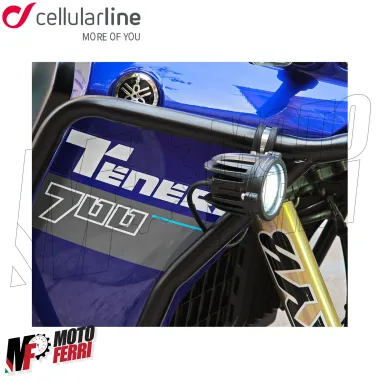 MF3124 Kit Fari Supplementari Cellularline Led Faretti Fendinebbia Universali Moto Enduro