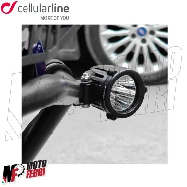 MF3124 Kit Fari Supplementari Cellularline Led Faretti Fendinebbia Universali Moto Enduro