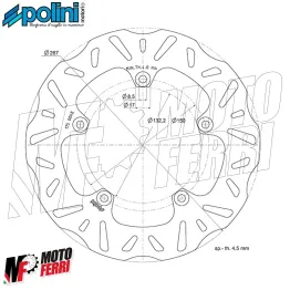 MF2537 Dischi Freno Anteriore Wave Polini Yamaha TMax 500 530 560 (2004/2024) 2